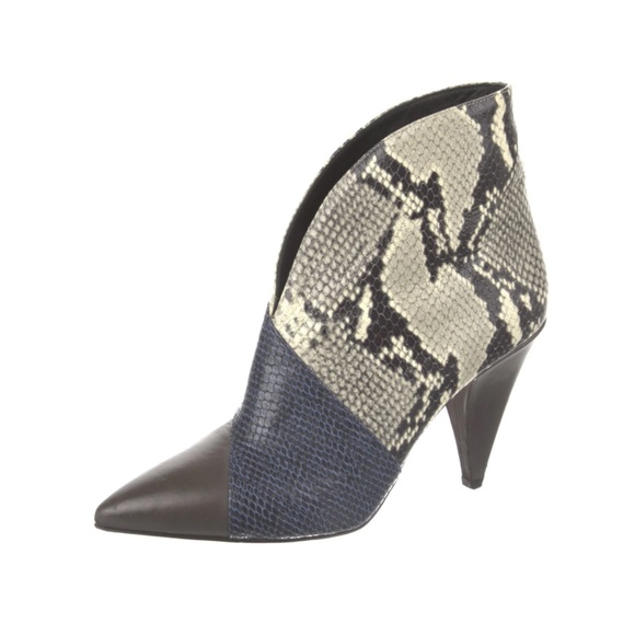 Isabel Marant Archenn Snake-Effect Leather Ankle Boots  - Picture 1 of 9